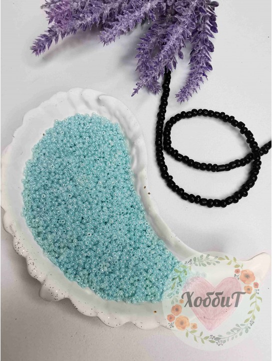 Бисер 13/0 класс А, калиброванный Чехия (светло-голубой перламутровый)